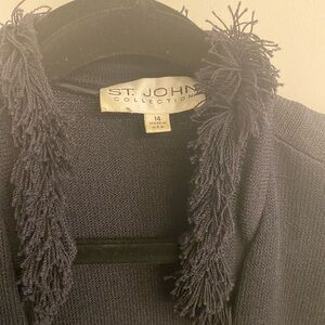 St. John Collection Navy Knit Cardigan